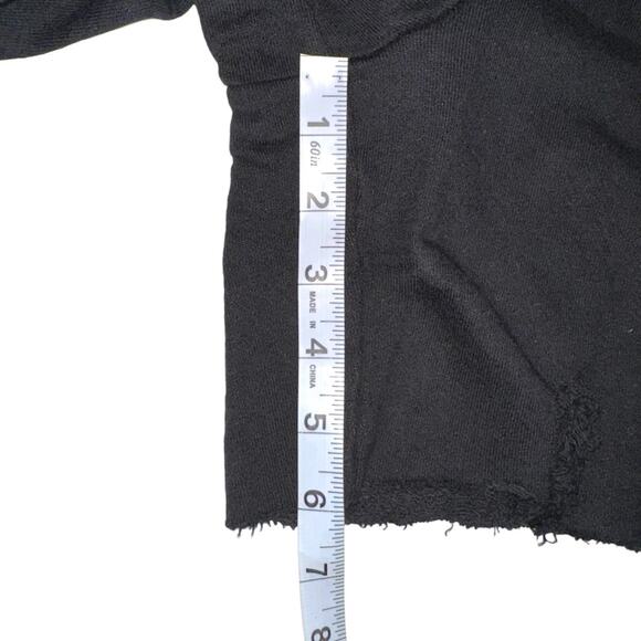 NWT n:Philanthropy Coco Distressed Shorts Elastic Waist in Black Cat - Picture 8 of 9